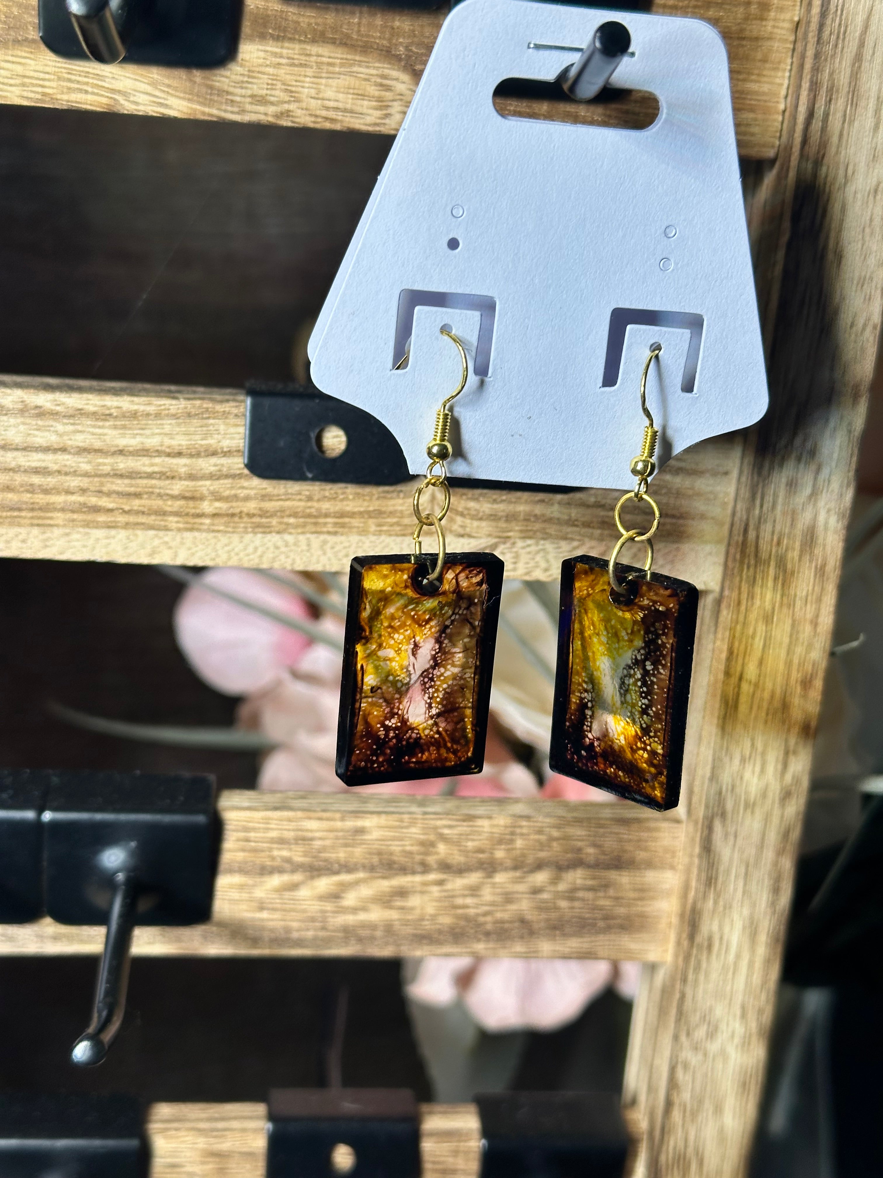 1.5in x 0.75in Rectangle no name Earrings